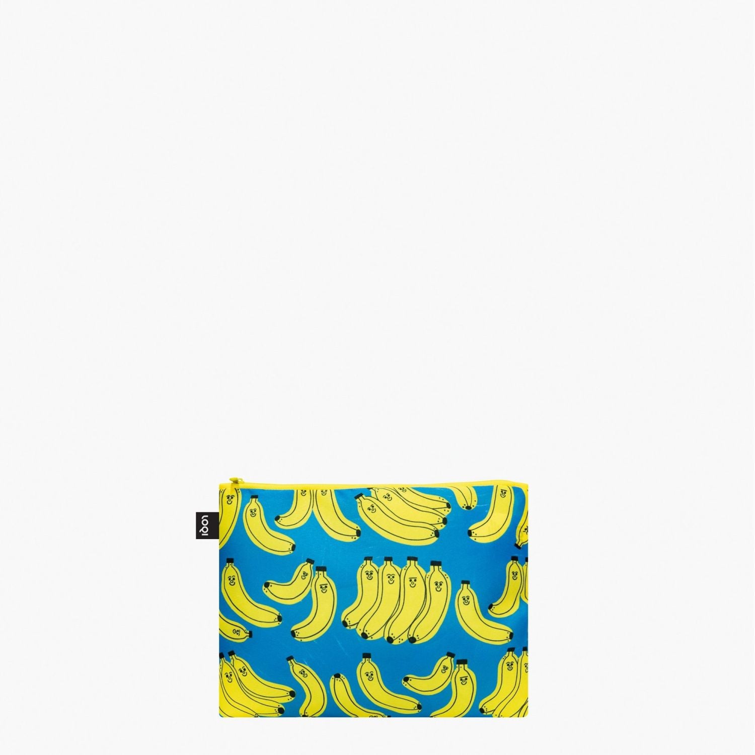 LOQI Artist Zip Pocket - Tess Smith-Roberts - Bad Bananas & Dog Walking Recycled Zip Pockets