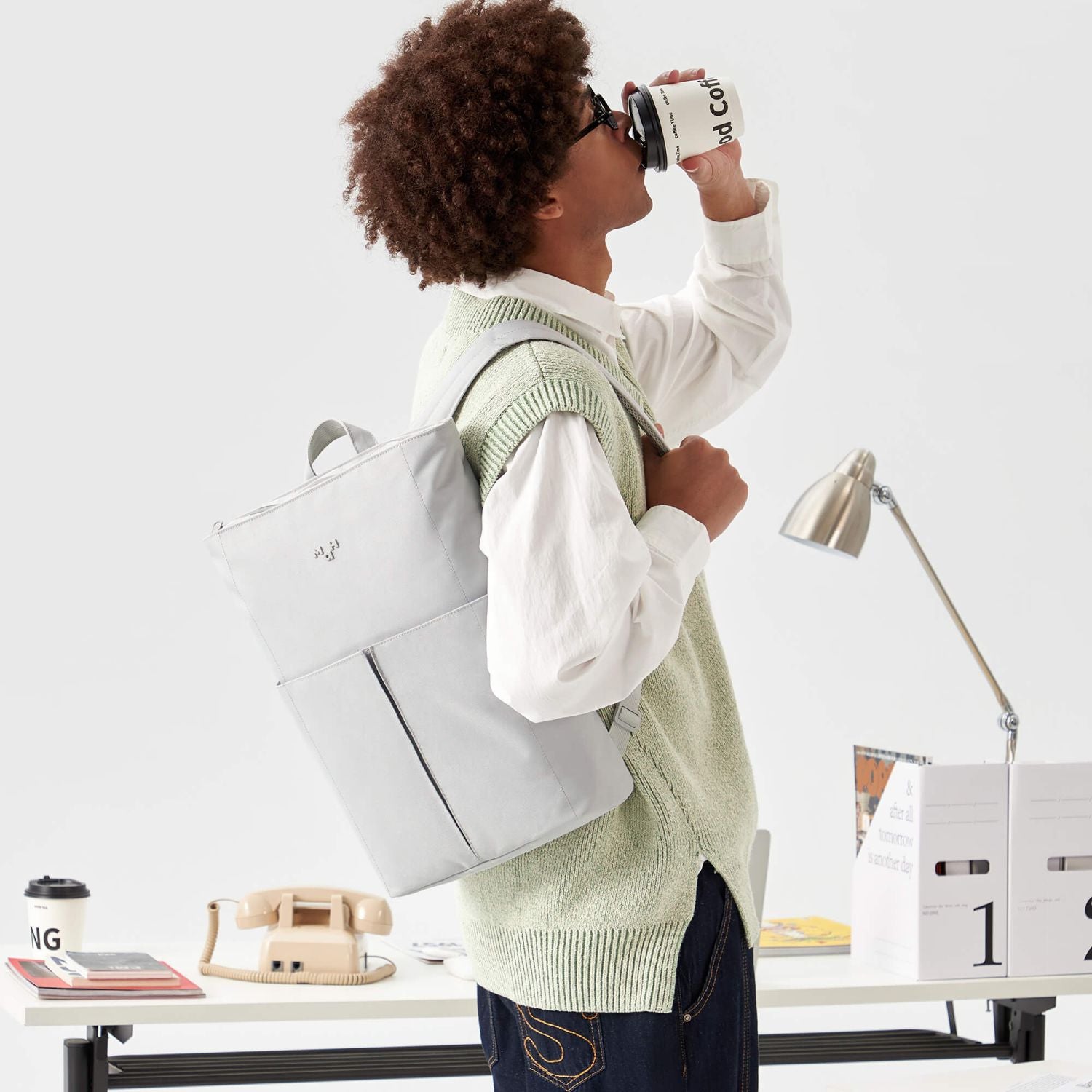 MAH Line 600D 15L Backpack - Light Grey