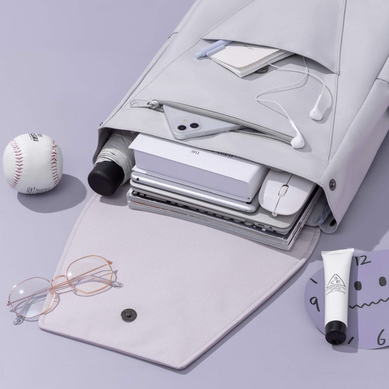 MAH Young Classic 13L Backpack - Lilac/Light Grey