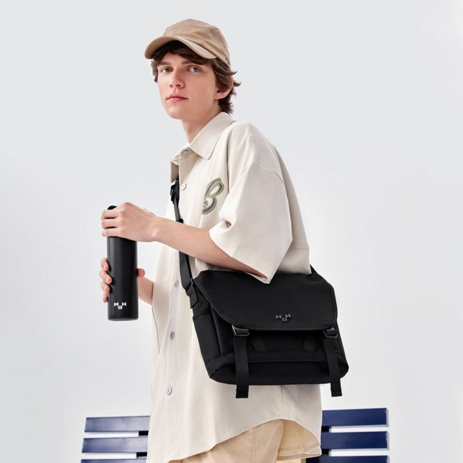 MAH Young Tour Cross Sling Bag - Light Grey