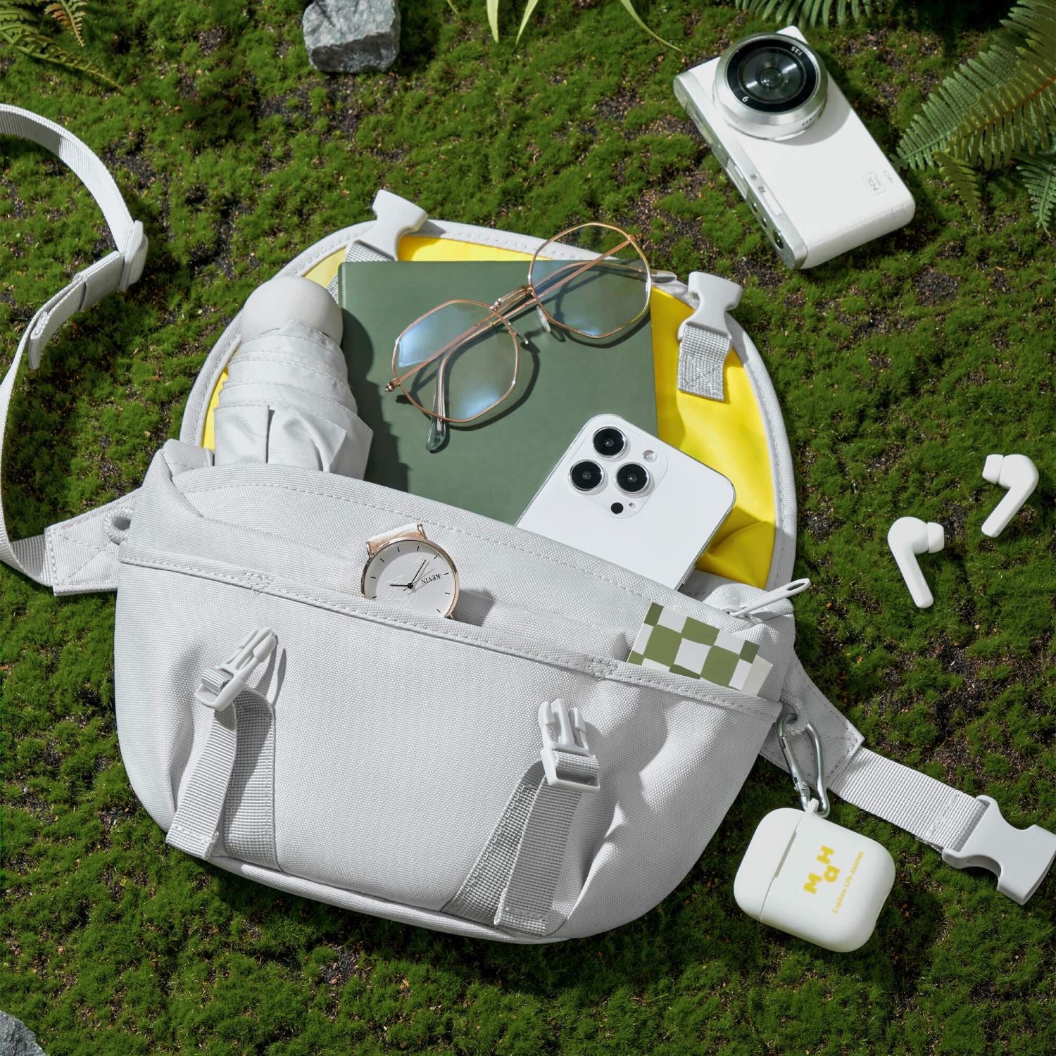 MAH Young Tour Hip Pack Sling Bag - Light Grey