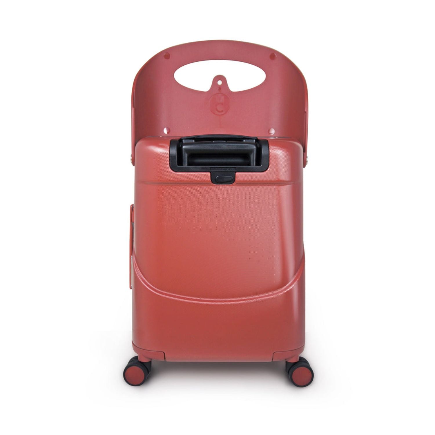 MiaMily Multicarry Carry On 18 Inch Luggage with Built-in Seat for Children (Maroon Red)