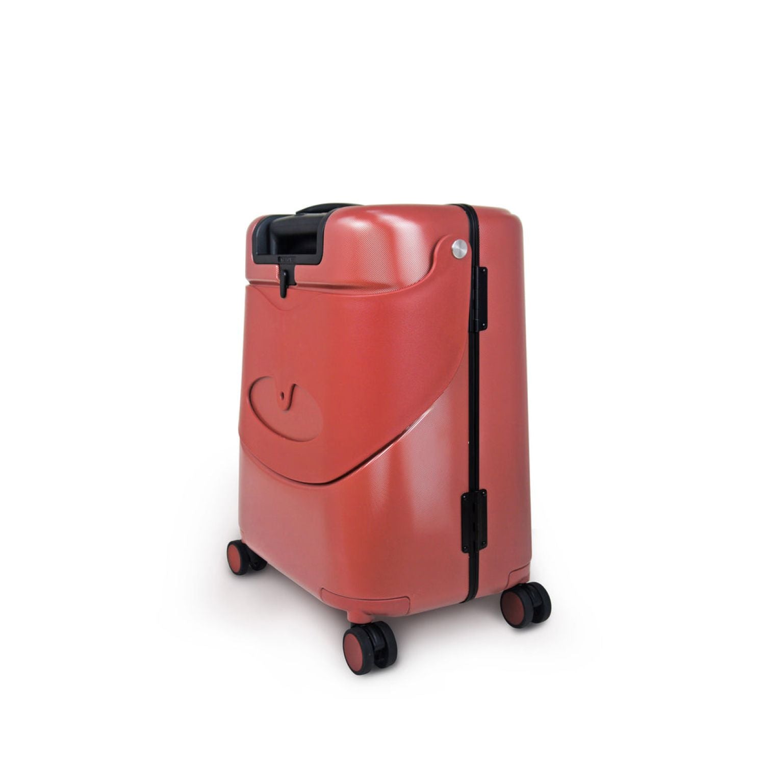 MiaMily Multicarry Carry On 18 Inch Luggage with Built-in Seat for Children (Maroon Red)