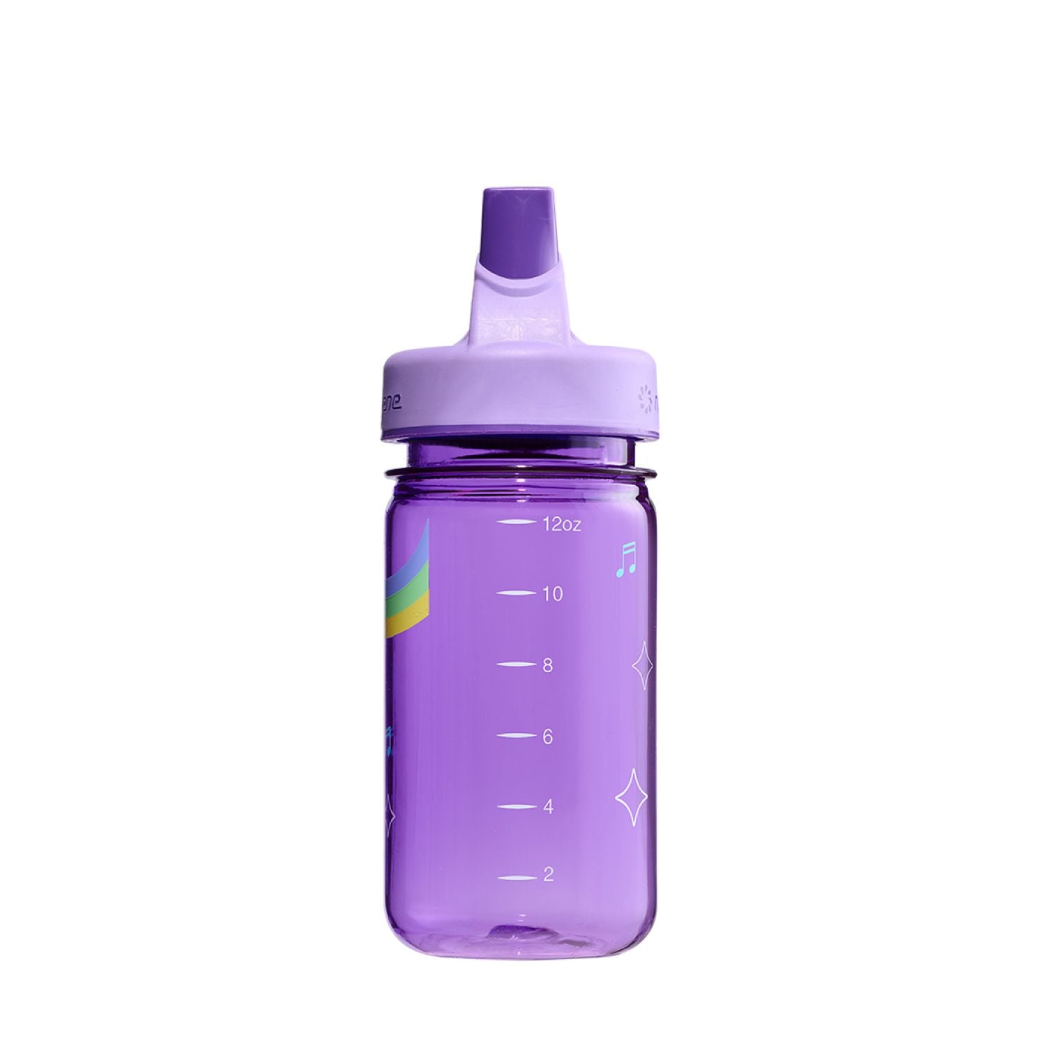 Nalgene 12oz Kids Grip-N-Gulp Sustain Graphic Water Bottle - Purple Musical Giraffe