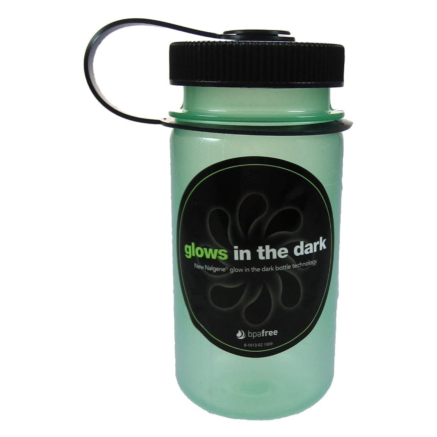 Nalgene 12oz Minigrip Water Bottle - Glow Green with Black Loop-Top