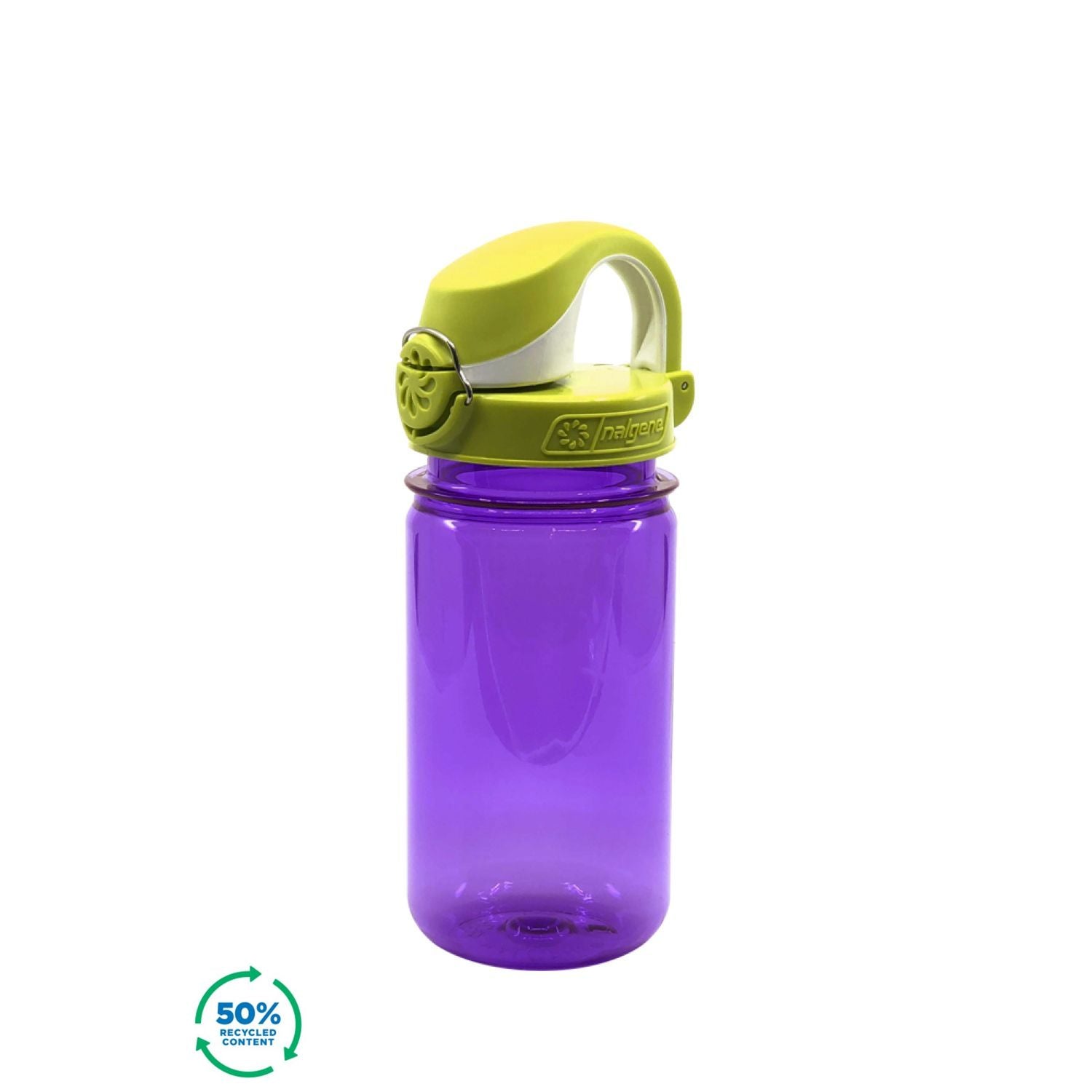 Nalgene 12oz On-The-Fly (OTF) Kids Sustain Water Bottle - Purple with Iguana