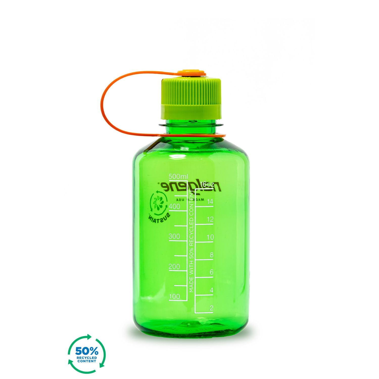 Nalgene 16oz Narrow Mouth Sustain Water Bottle - Melon Ball
