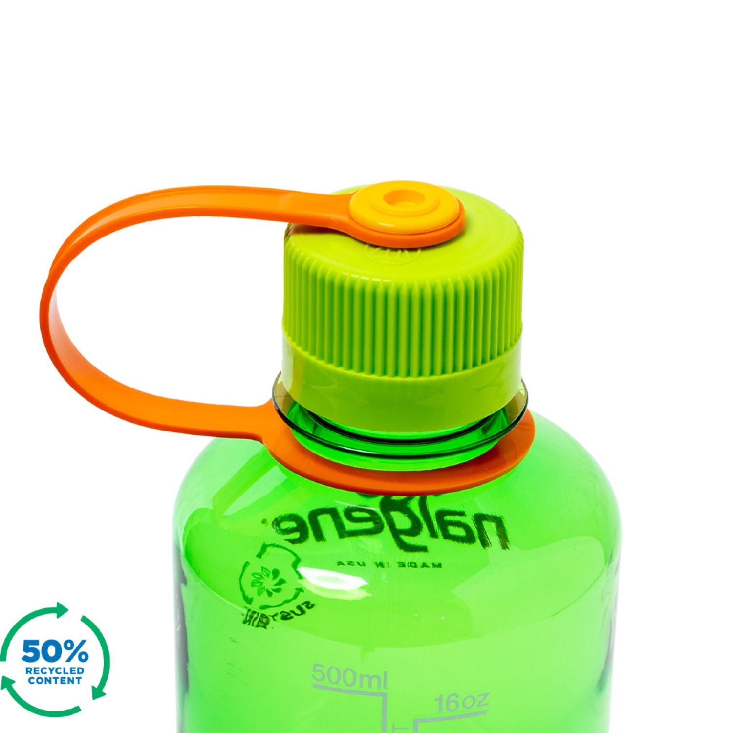 Nalgene 16oz Narrow Mouth Sustain Water Bottle - Melon Ball
