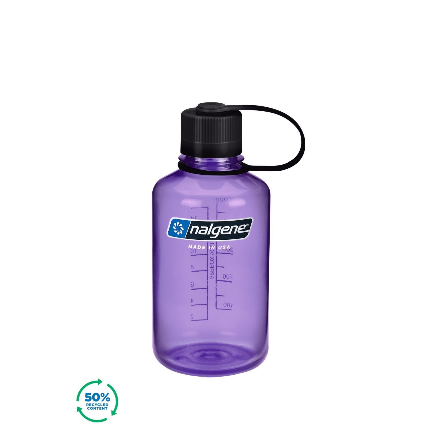 Nalgene 16oz Narrow Mouth Sustain Water Bottle  - Purple with Black