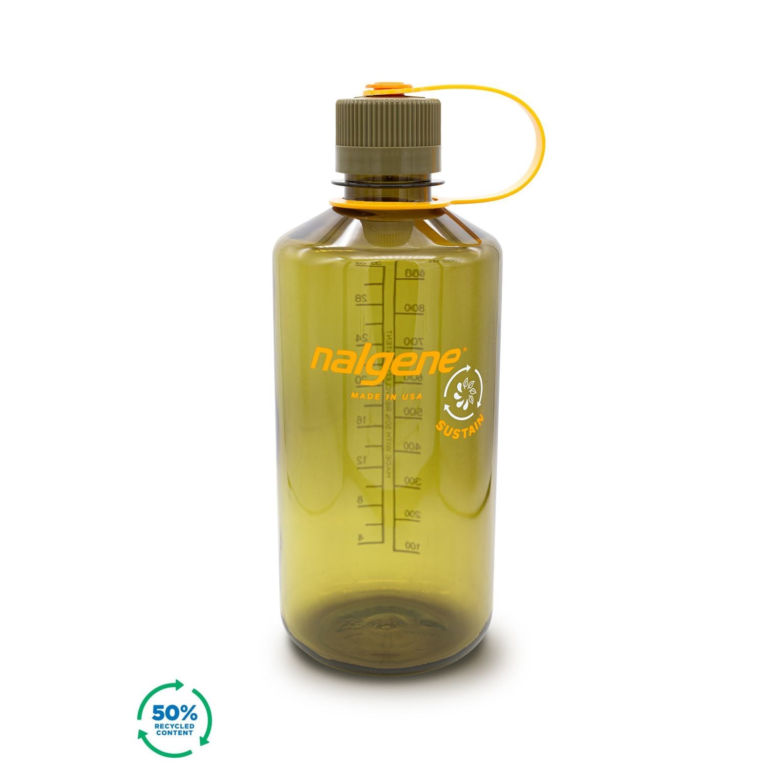 Nalgene 32oz Narrow Mouth Sustain Water Bottle - Olive