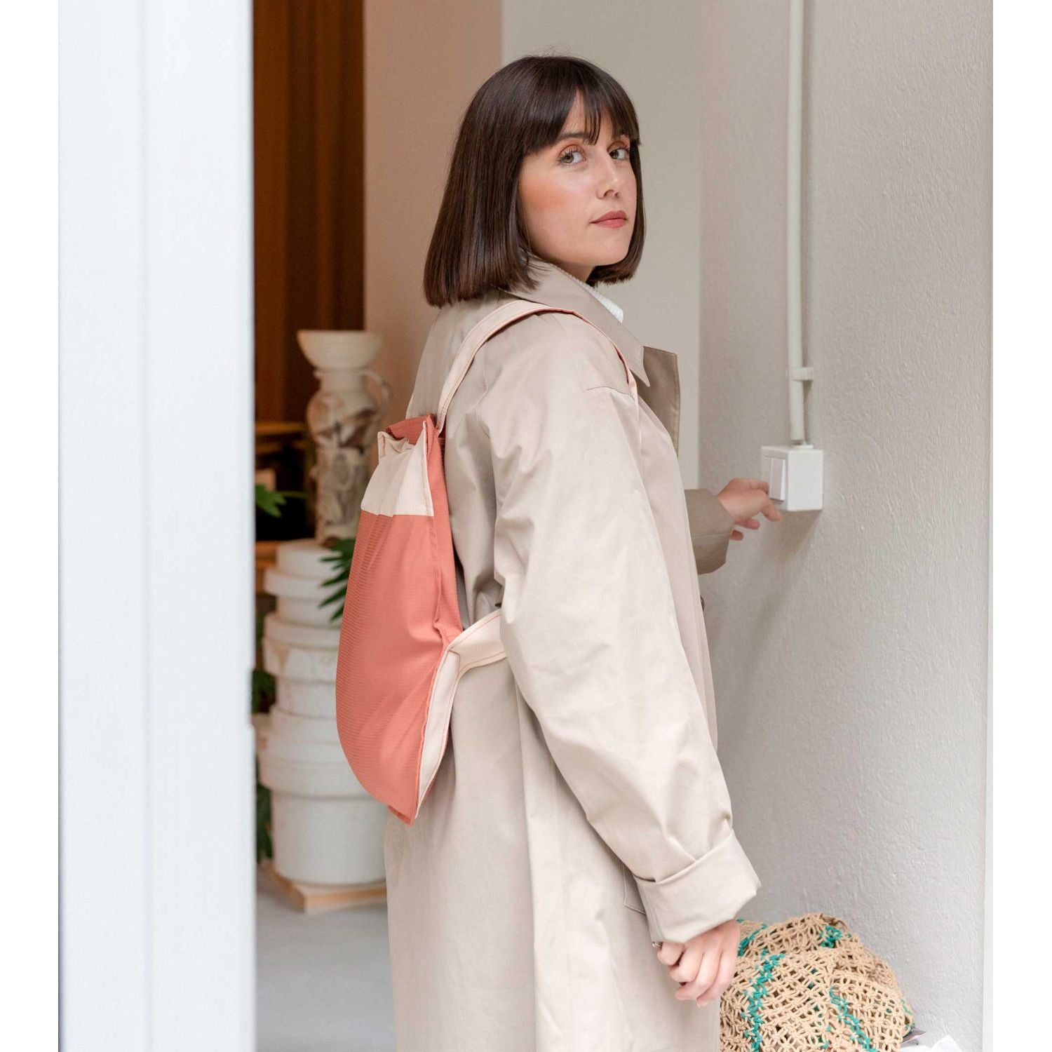 Notabag Original Convertible Tote Backpack - Sand/Terracotta