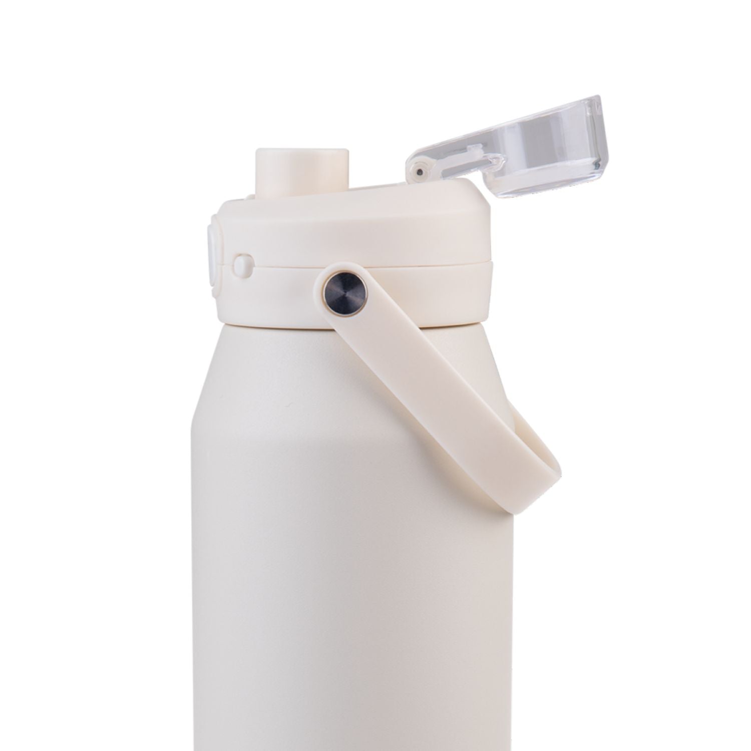 Oasis Ceramic Stainless Steel Triple Wall Capri Quick Release Drink Bottle 1L - Alabaster