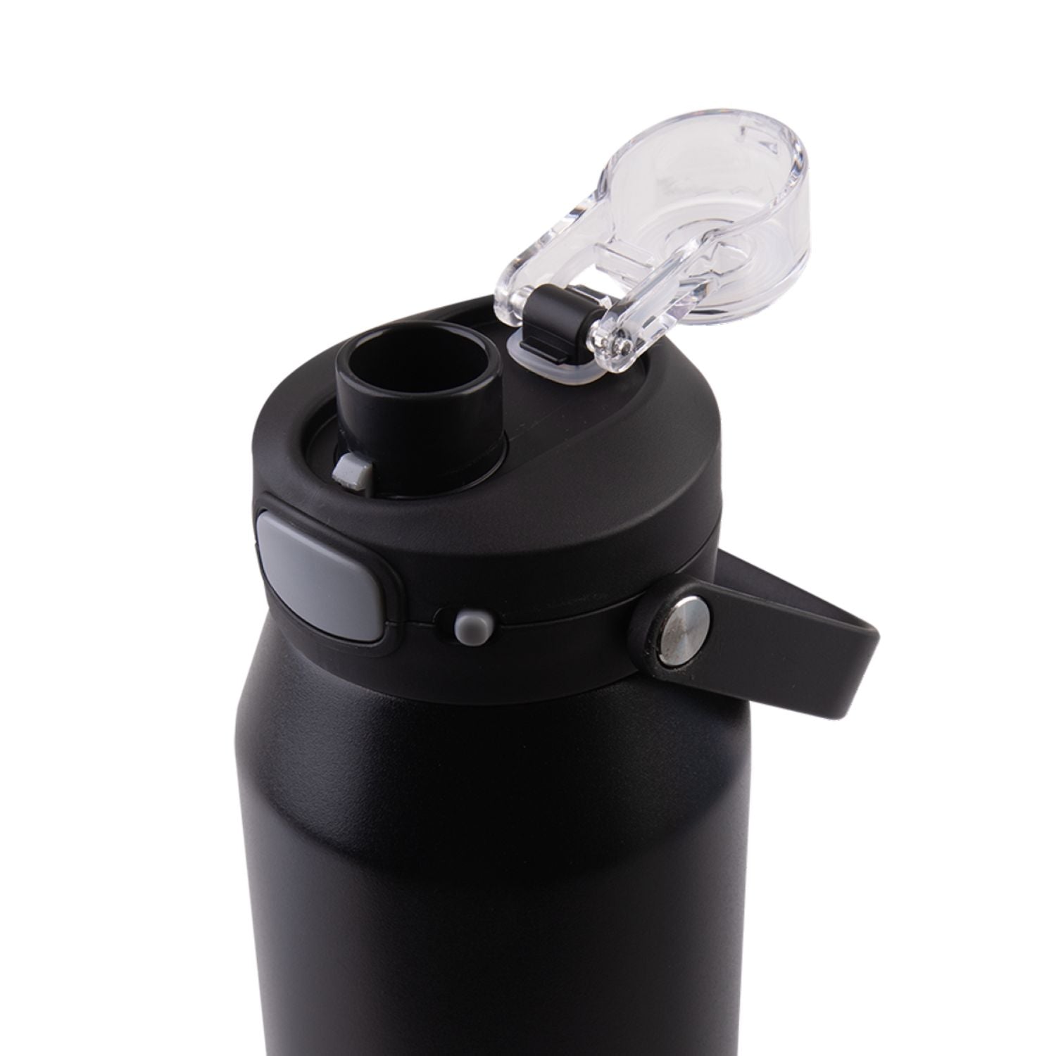 Oasis Ceramic Stainless Steel Triple Wall Capri Quick Release Drink Bottle 1L - Black