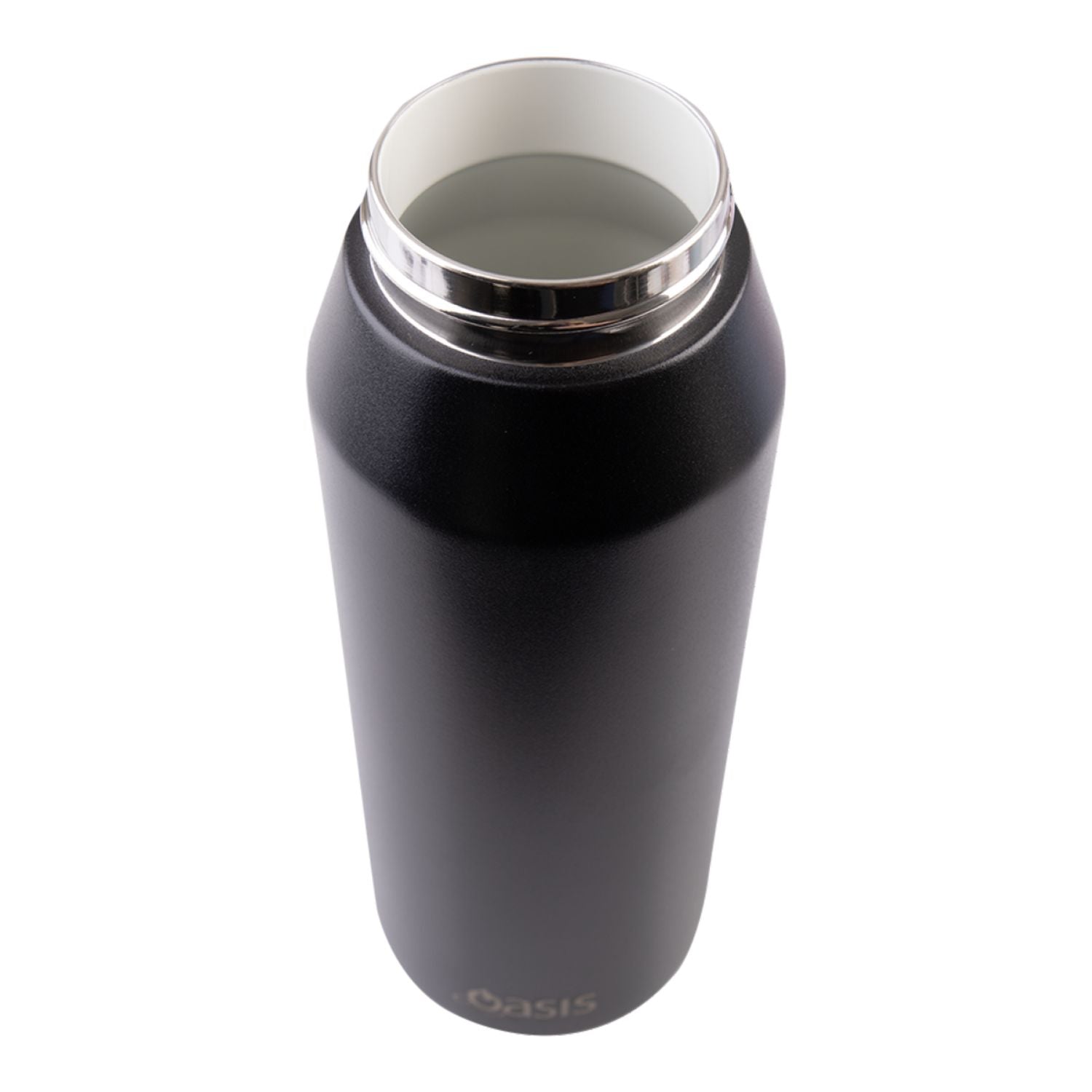 Oasis Ceramic Stainless Steel Triple Wall Capri Quick Release Drink Bottle 1L - Black