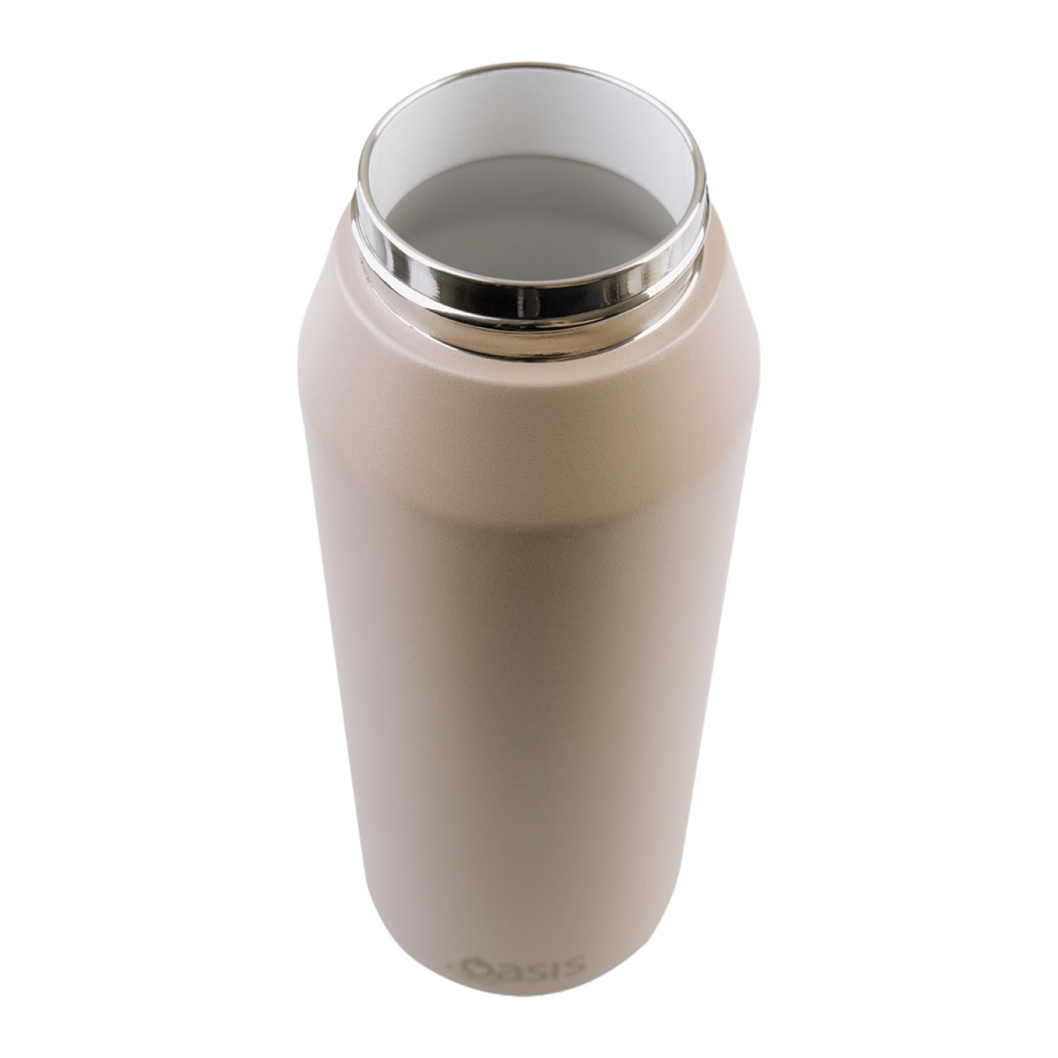 Oasis Ceramic Stainless Steel Triple Wall Capri Quick Release Drink Bottle 1L - Latte