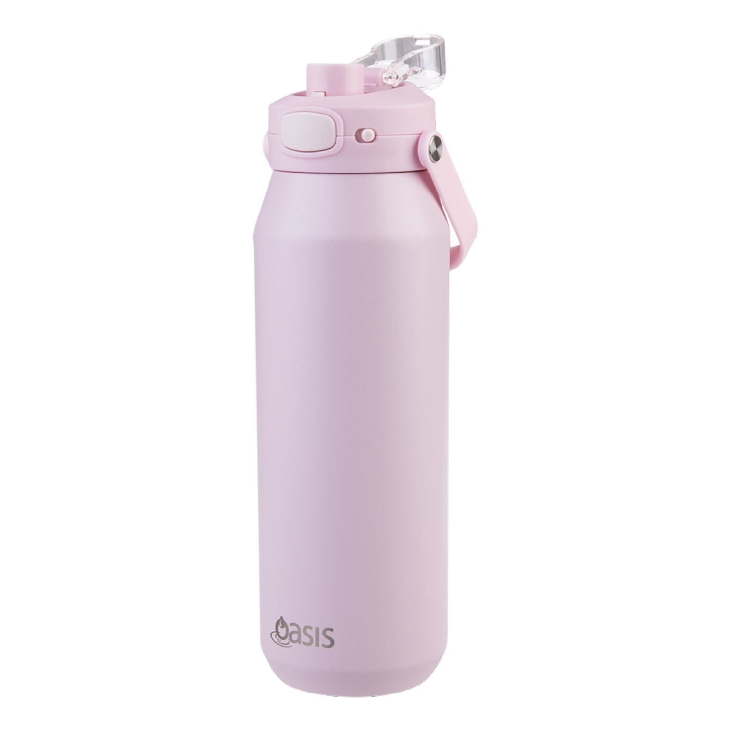 Oasis Ceramic Stainless Steel Triple Wall Capri Quick Release Drink Bottle 1L - Pink Lemonade