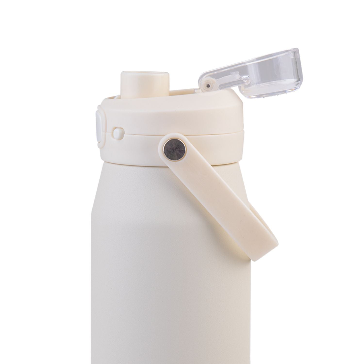 Oasis Ceramic Stainless Steel Triple Wall Capri Quick Release Drink Bottle 750ML - Alabaster