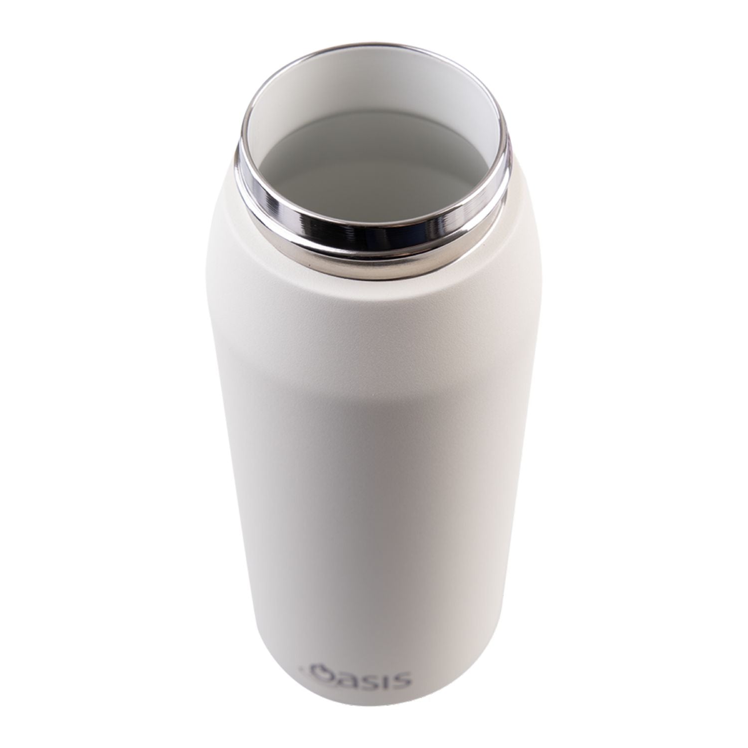 Oasis Ceramic Stainless Steel Triple Wall Capri Quick Release Drink Bottle 750ML - Alabaster