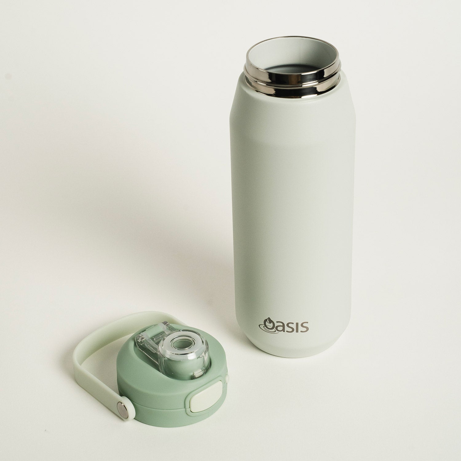 Oasis Ceramic Stainless Steel Triple Wall Capri Quick Release Drink Bottle 750ML - Mint Green