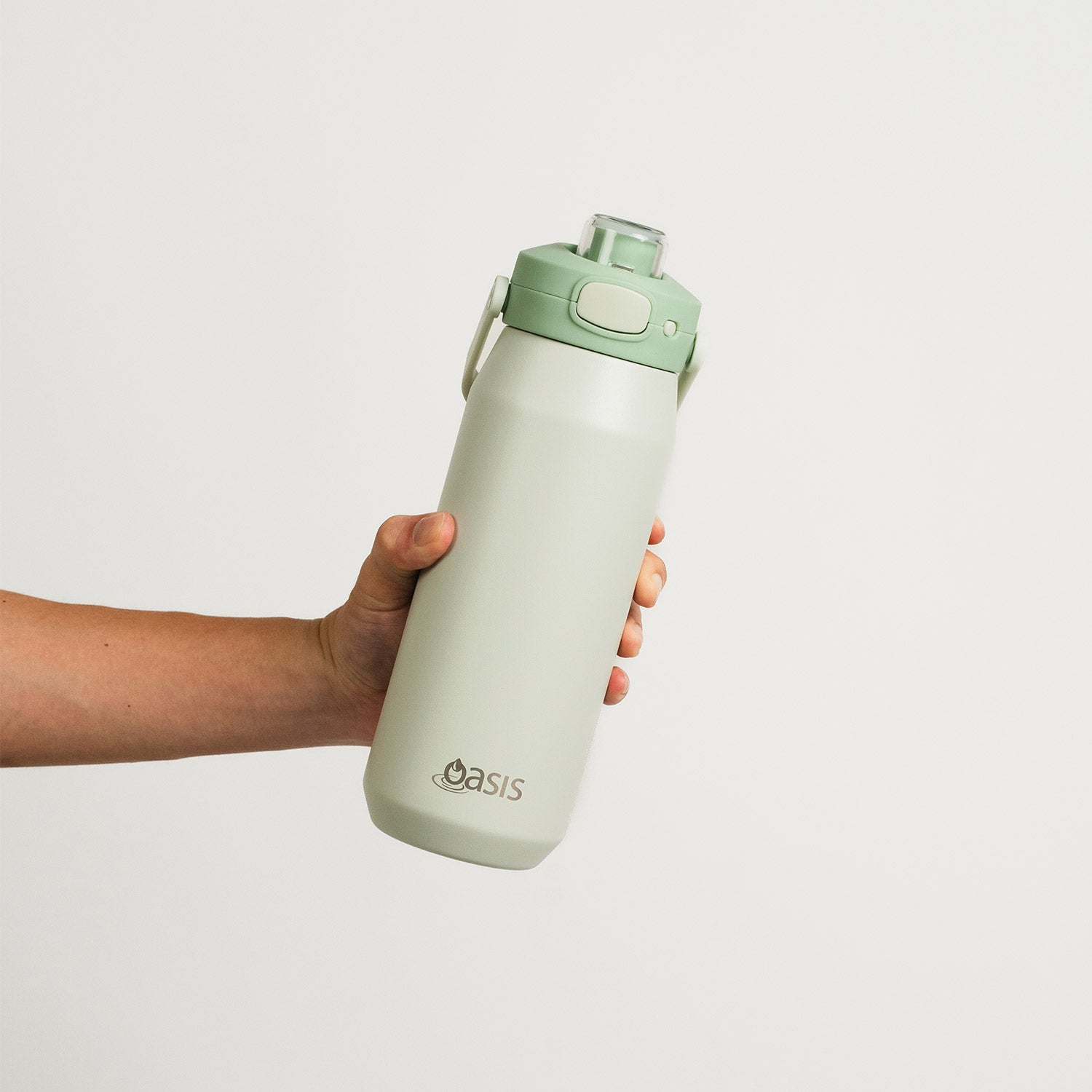 Oasis Ceramic Stainless Steel Triple Wall Capri Quick Release Drink Bottle 750ML - Mint Green