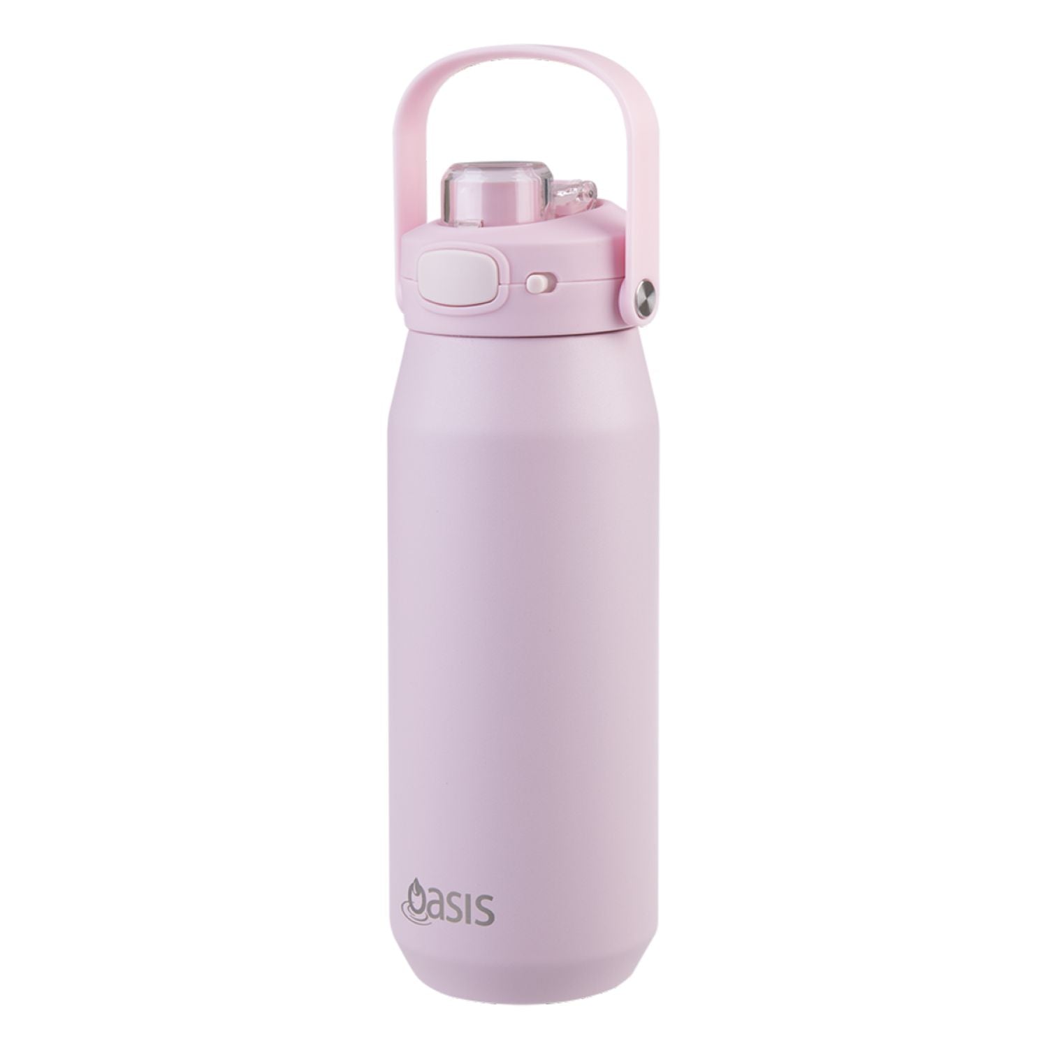 Oasis Ceramic Stainless Steel Triple Wall Capri Quick Release Drink Bottle 750ML - Pink Lemonade