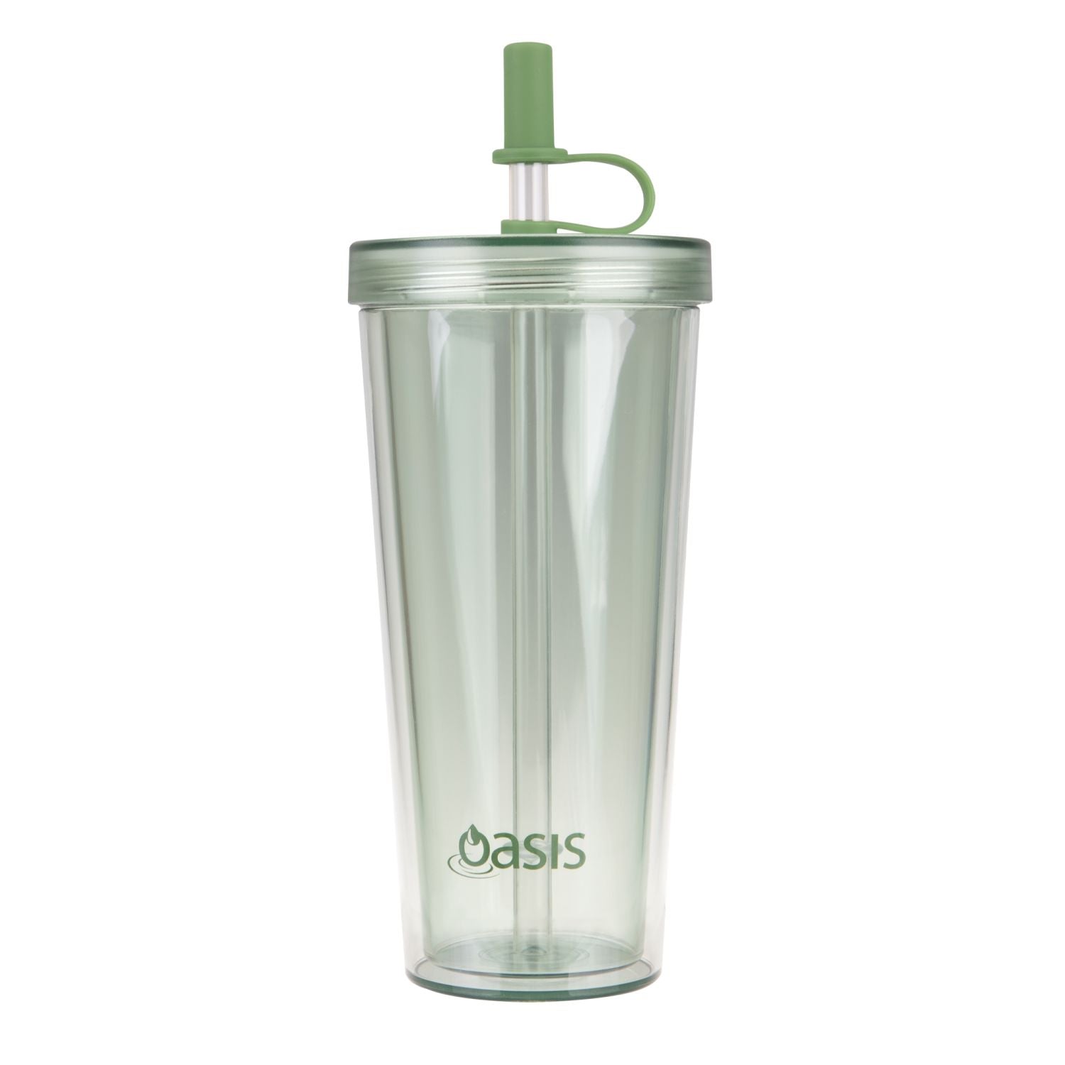 Oasis Insulated Smoothie Tumbler with Straw 520ML - Green Apple