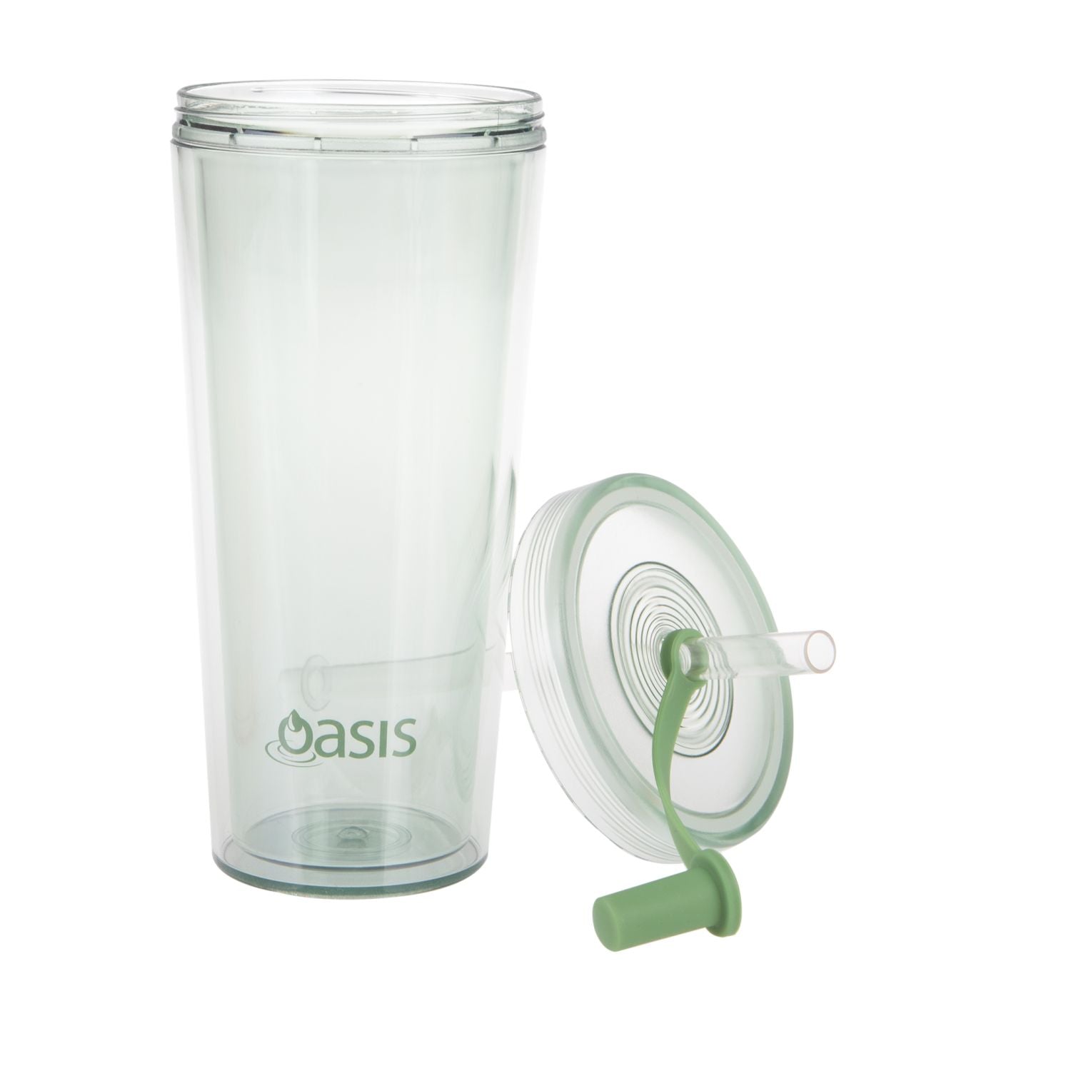 Oasis Insulated Smoothie Tumbler with Straw 520ML - Green Apple