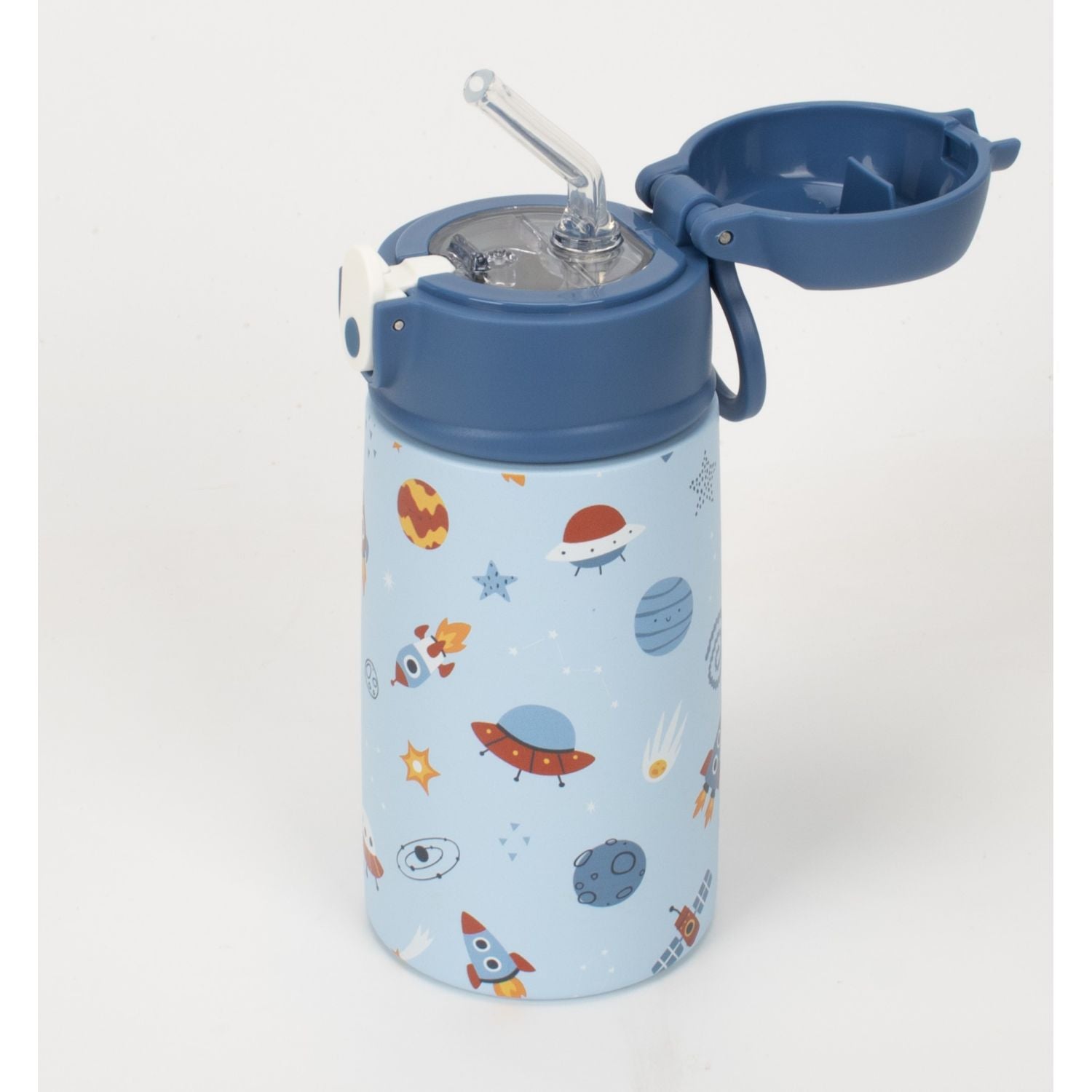 Oasis Kids Water Bottle with Sipper Silicone Straw 400ML - Galactic Space