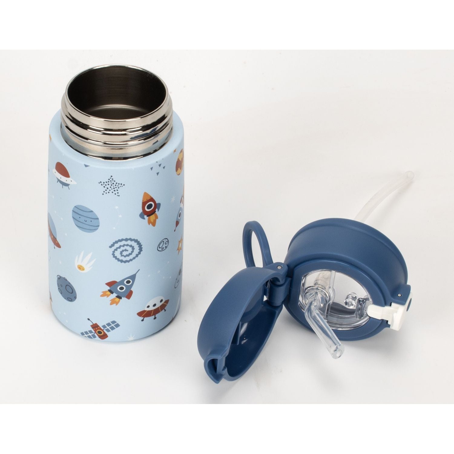 Oasis Kids Water Bottle with Sipper Silicone Straw 400ML - Galactic Space