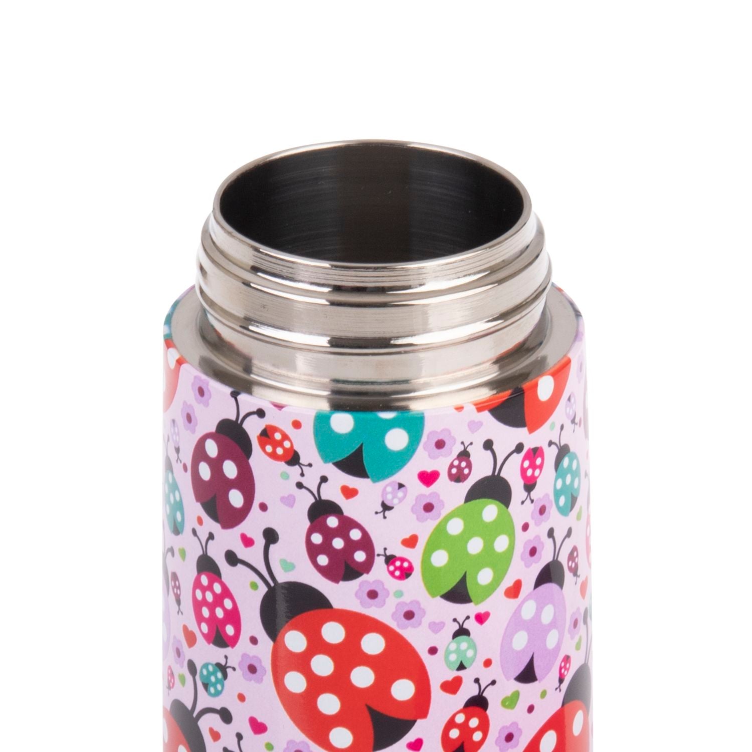 Oasis Kids' Drink Bottle with Sipper Silicone Straw 400ML - Lovely Ladybugs