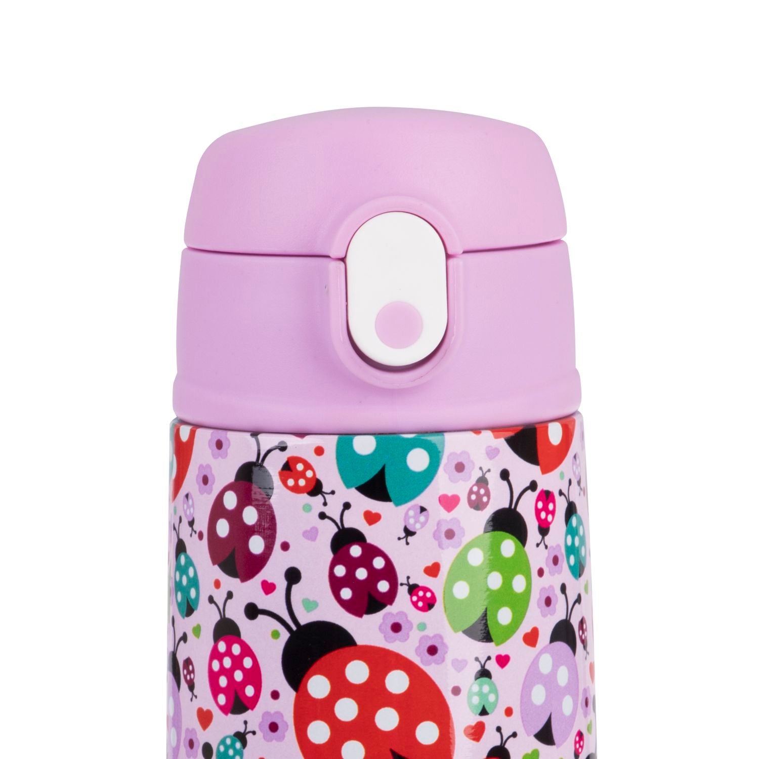 Oasis Kids' Drink Bottle with Sipper Silicone Straw 400ML - Lovely Ladybugs