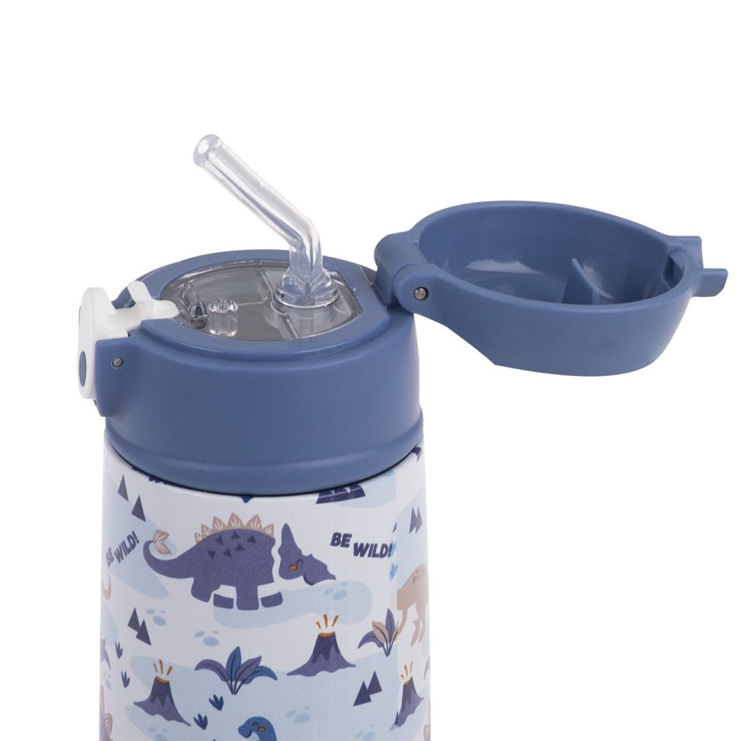 Oasis Kids' Drink Bottle with Sipper Silicone Straw 400ML - Dinosaur Land
