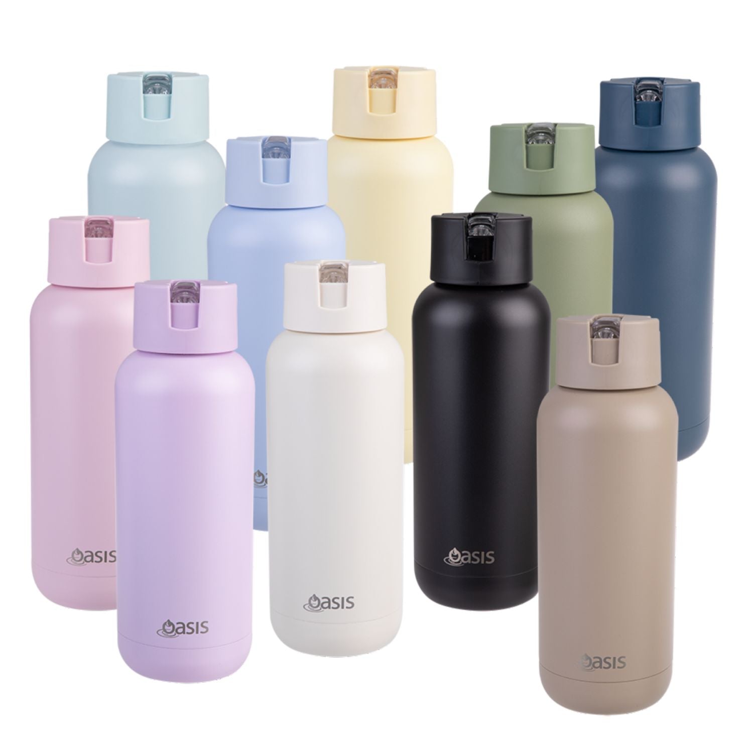 Oasis Stainless Steel Insulated Ceramic Moda Bottle 1L - Daffodil
