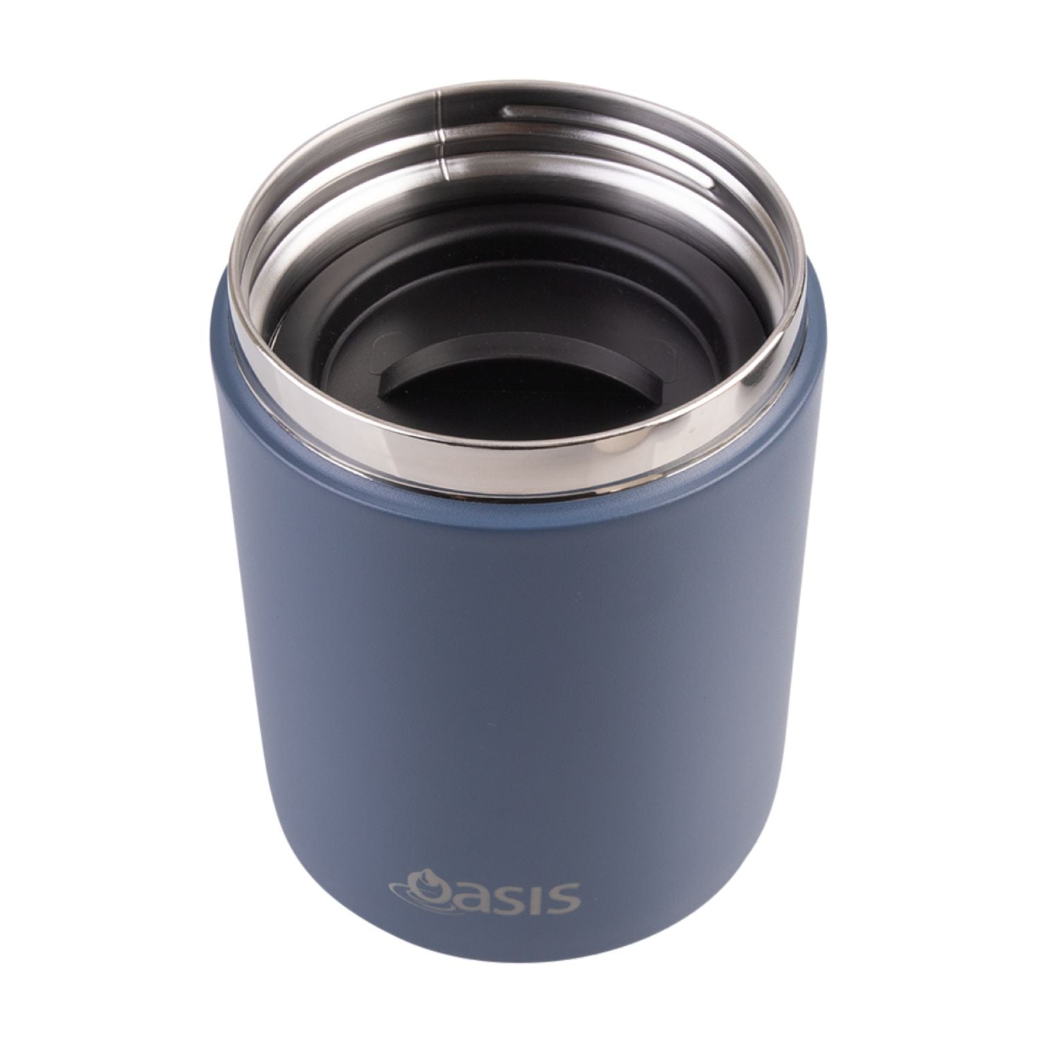 Oasis Stainless Steel Insulated Dual Compartment Food Flask with Handle 480ML - Indigo