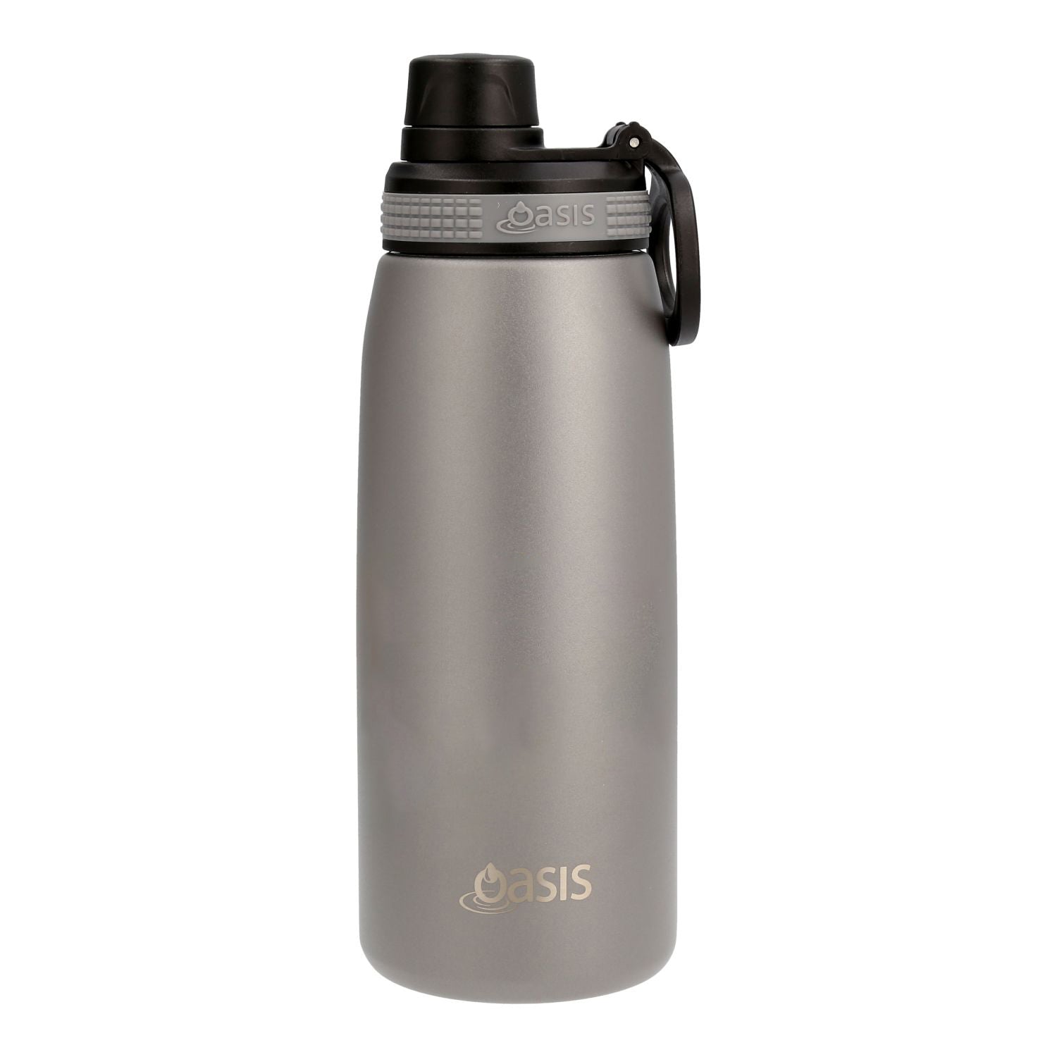 Oasis Stainless Steel Insulated Sports Water Bottle with Screw Cap 780ML - Metallic Grey
