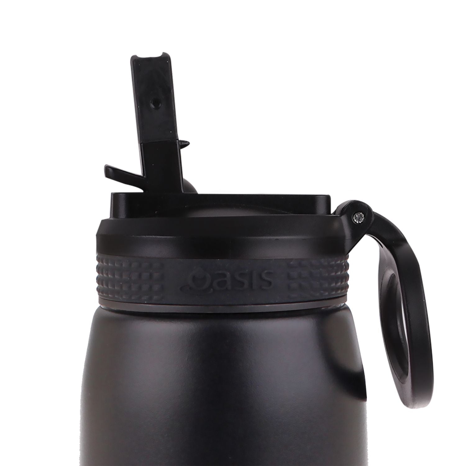 Oasis Stainless Steel Insulated Sports Water Bottle with Straw 780ML - Black