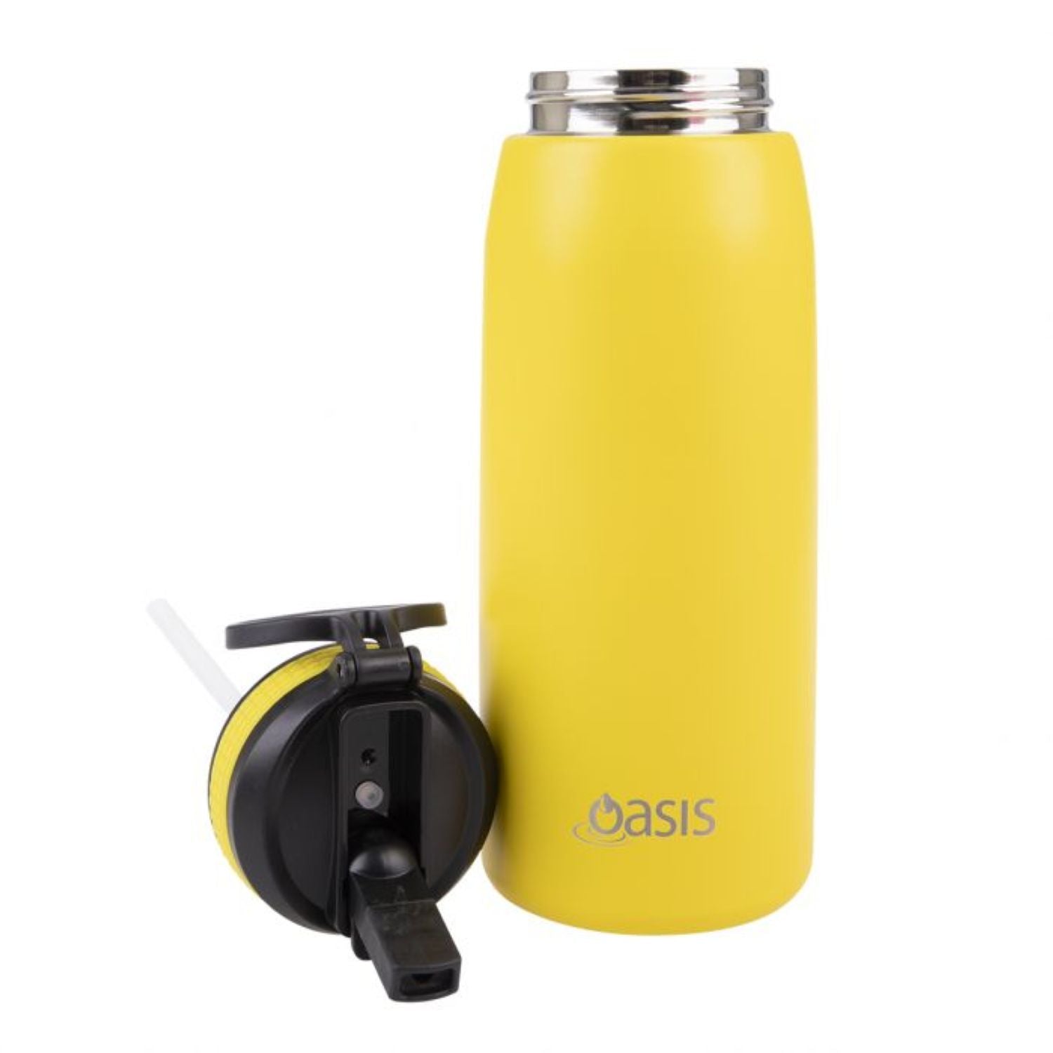Oasis Stainless Steel Insulated Sports Water Bottle with Straw 780ML - Neon Yellow