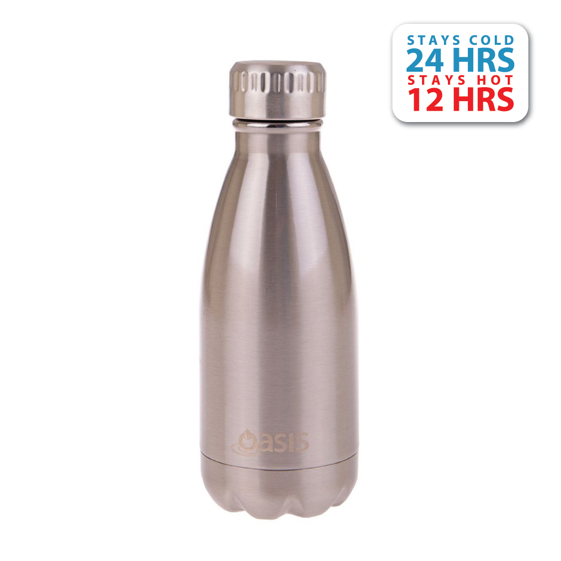 Oasis Stainless Steel Insulated Water Bottle 350ML - Silver