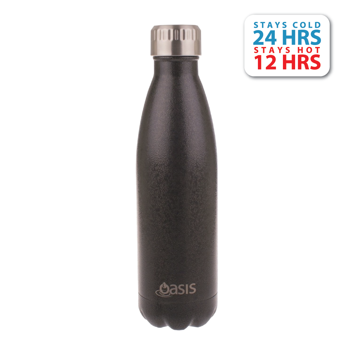 Oasis Stainless Steel Insulated Water Bottle 500ML - Hammertone Grey