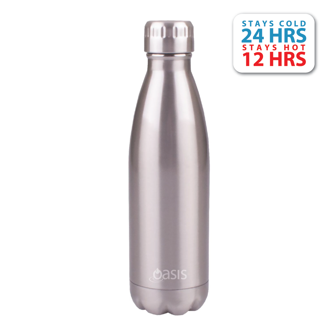 Oasis Stainless Steel Insulated Water Bottle 500ML - Silver