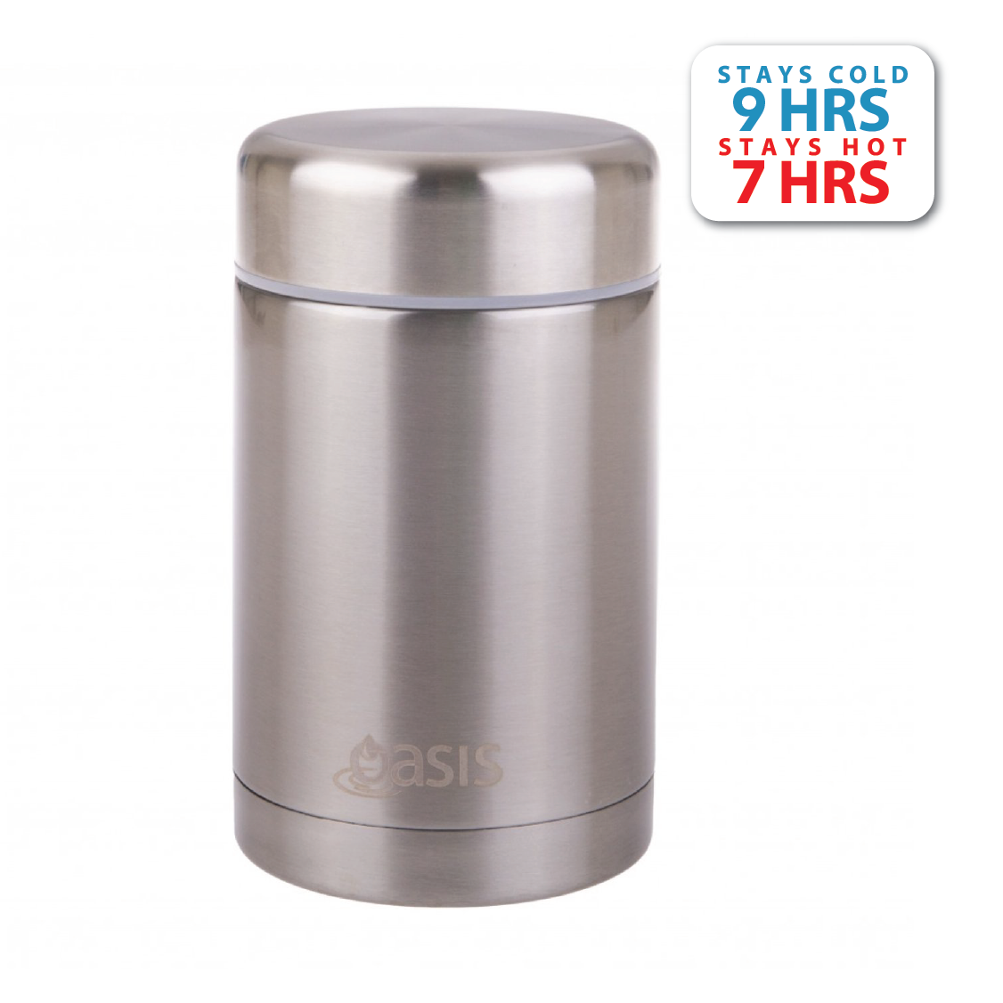 Oasis Stainless Steel Insulated Food Flask 450ML - Silver