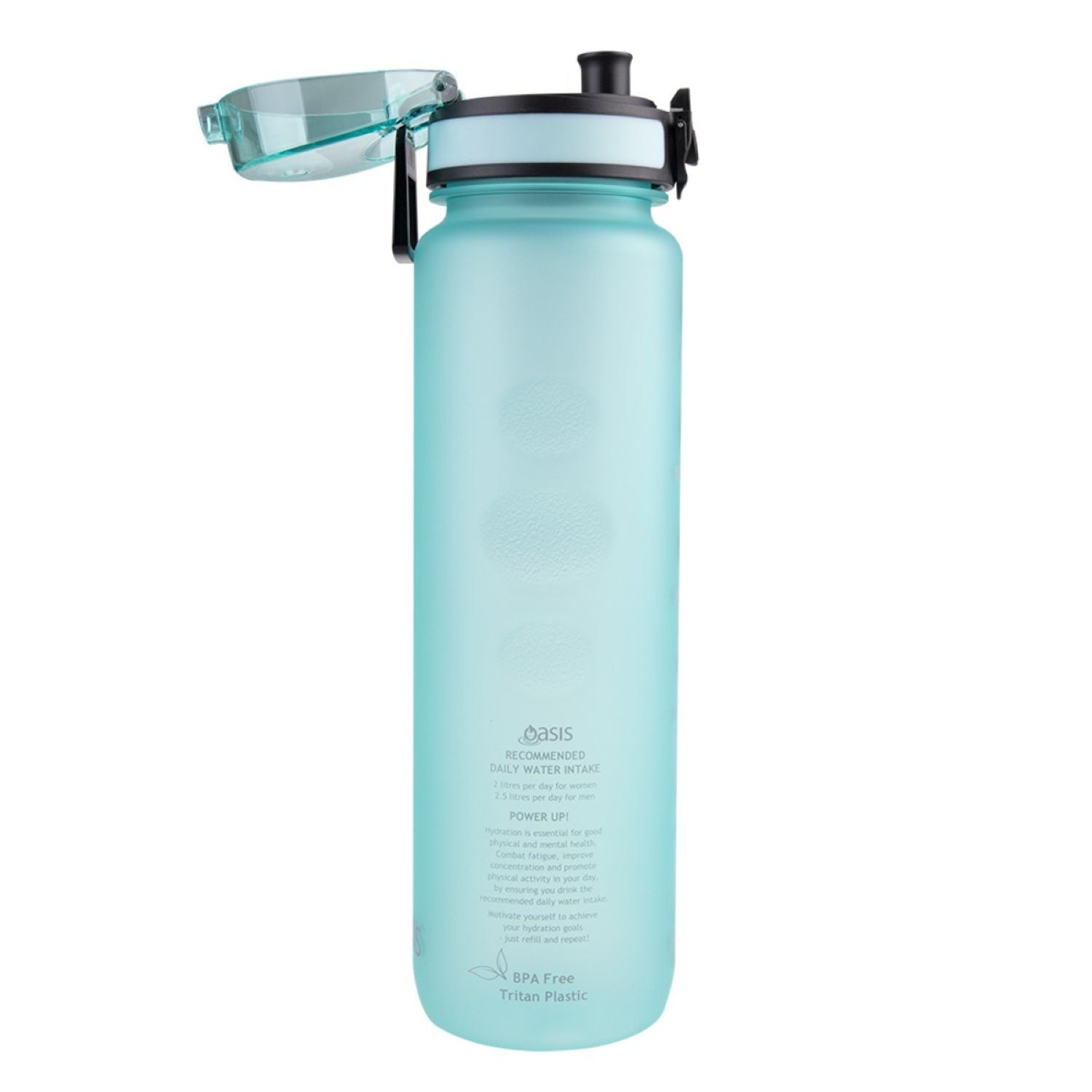 Oasis Tritan Motivation Bottle 1L - Aqua Marine