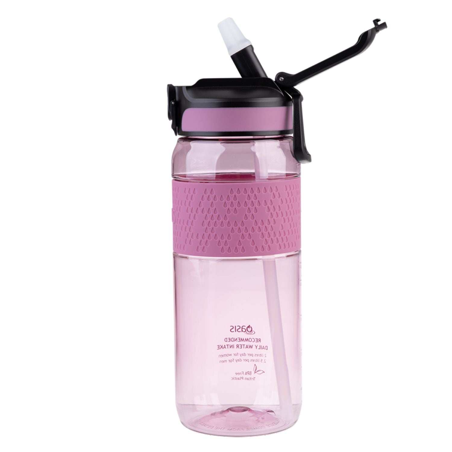 Oasis Tritan Sports Bottle With Sipper Straw 800ML - Pink Berry