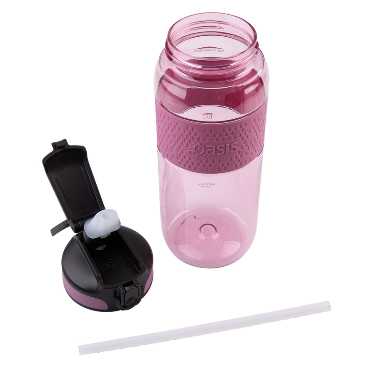 Oasis Tritan Sports Bottle With Sipper Straw 800ML - Pink Berry