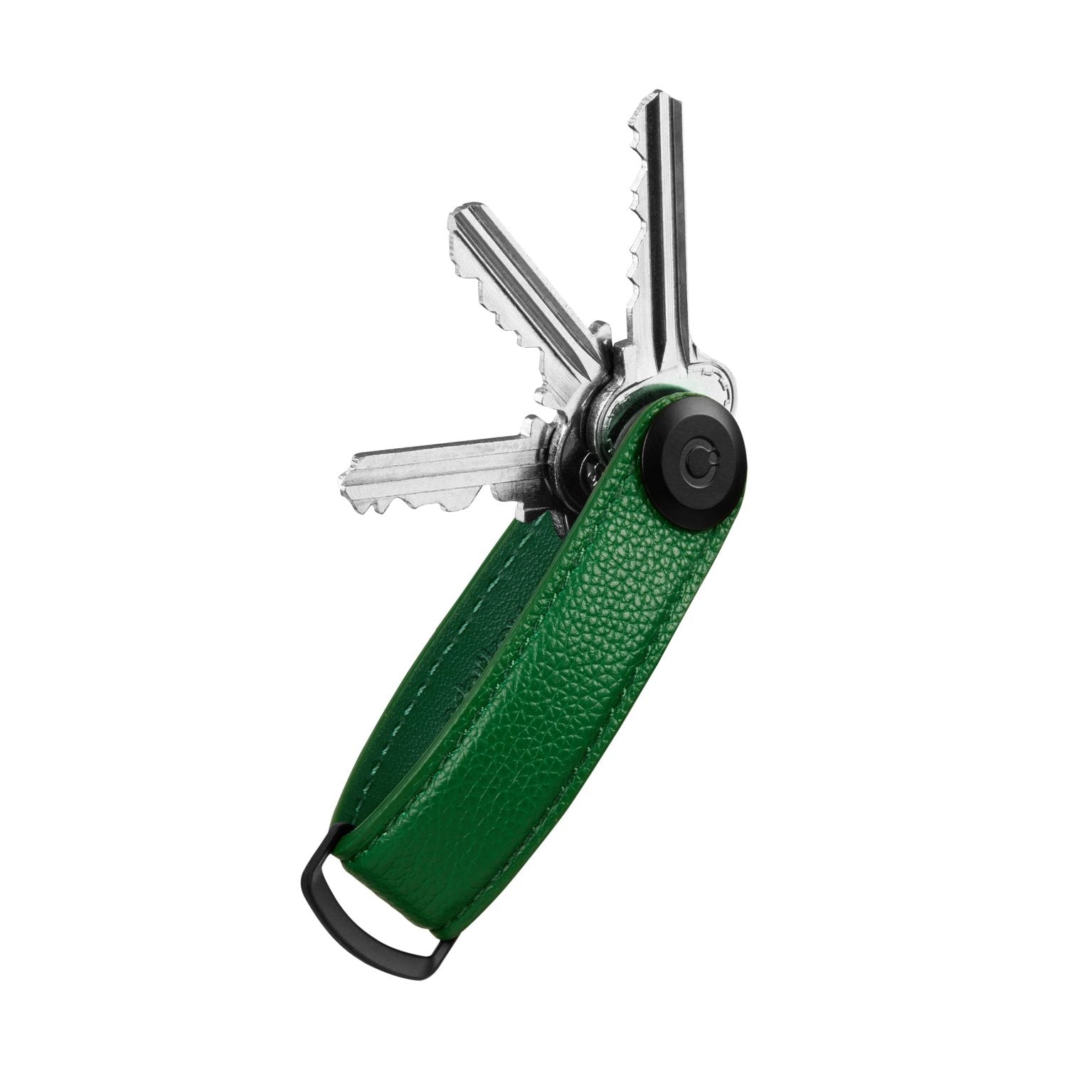 Orbitkey Pebbled Leather Key Organiser (Emerald)