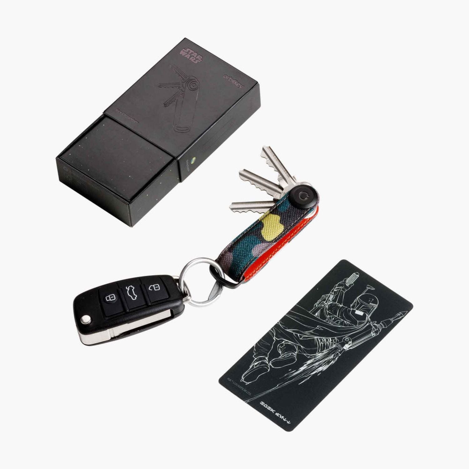 Orbitkey Star Wars Nylon Leather Key Organiser (Boba Fett)