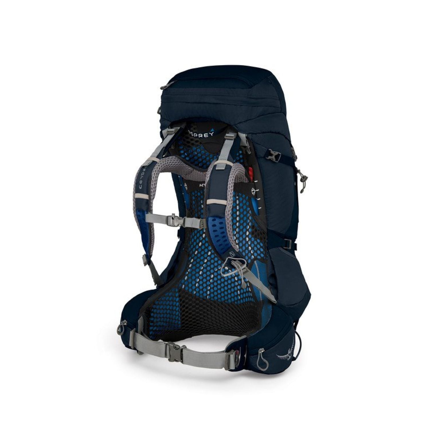 Osprey Atmos AG 50 Backpack with Raincover - Large - Men's Backpacking (Unity Blue)