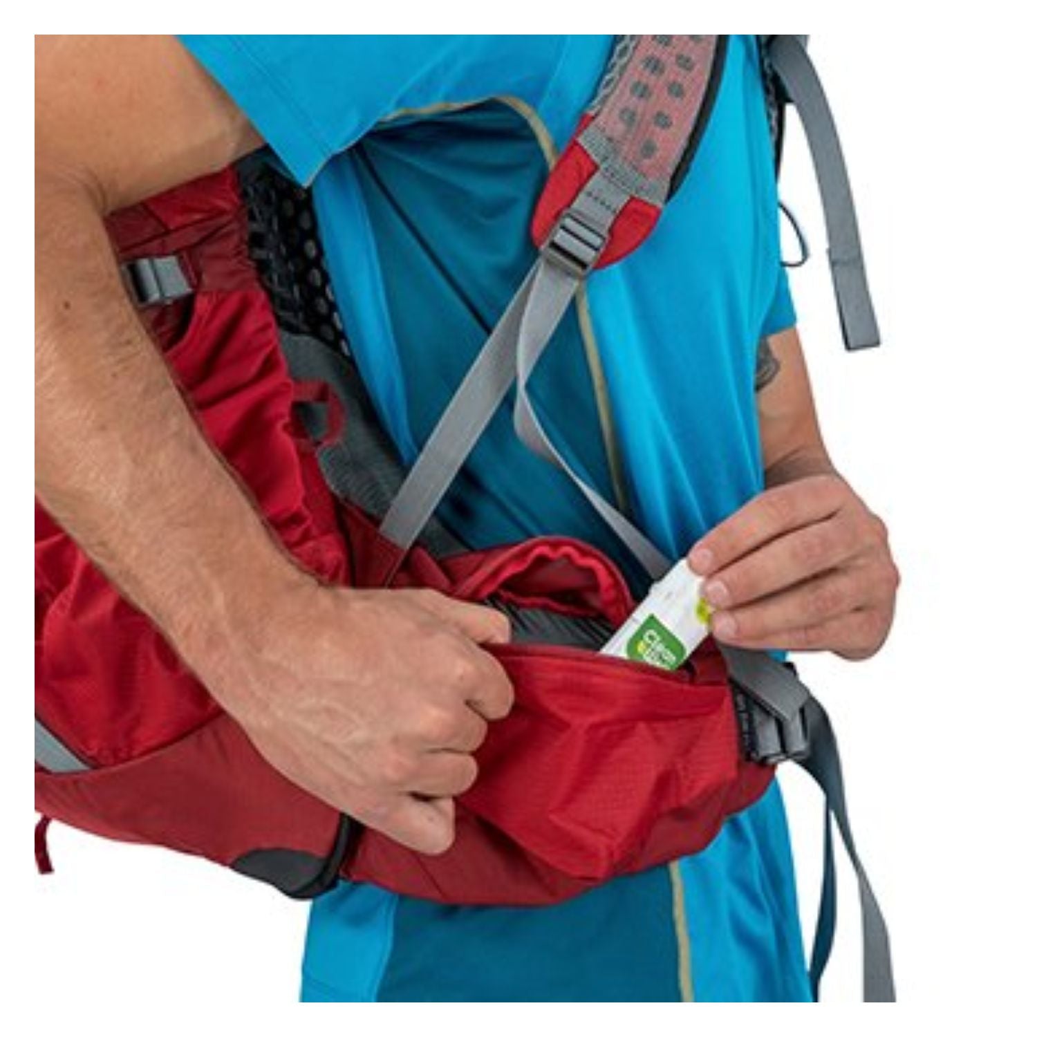 Osprey Atmos AG 65 Backpack with Raincover - Large - Men's Backpacking (Abyss Grey)