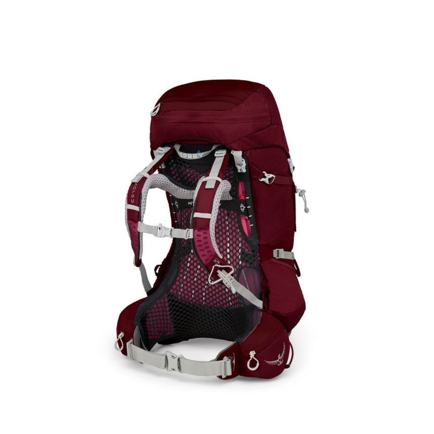 Osprey Aura AG 50 Backpack with Raincover - Medium - Women's Backpacking (Gamma Red)