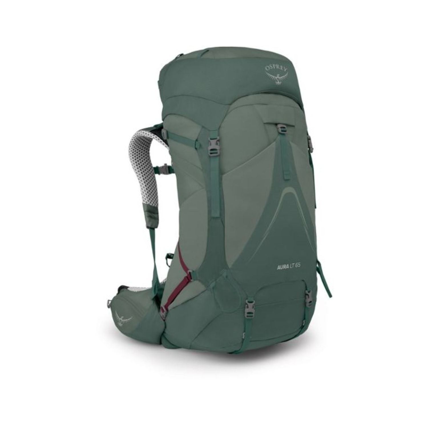 Osprey Aura AG LT 65 Backpack M/L - Women's Backpacking - Koseret/Darjeeling Spring Green